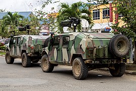 Un URO VAMTAC dell'Esercito malese con camuffamento Harimau Belang