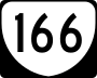 State Route 166 marker