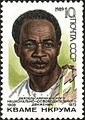 Image 38Kwame Nkrumah, the first president of Ghana and theorist of African socialism, on a Soviet Union commemorative postage stamp (from History of socialism)