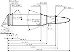 Mått för 8 × 57 I (Patrone M/88)