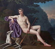 Adonis with a greyhound