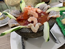 Aguachile en Molcajete