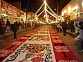 Image 41Sawdust carpet made during "The night no one sleeps" in Huamantla, Tlaxcala (from Culture of Mexico)