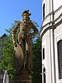 Der Wappner auf dem Brunnen am Kurplatz in Bad Wildbad