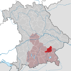 Landkreis Mühldorf am Inns läge i Bayern