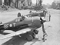 Image 66Australian-designed CAC Boomerang aircraft at Bougainville in early 1945 (from Military history of Australia during World War II)