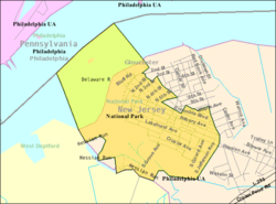 Census Bureau map of National Park, New Jersey