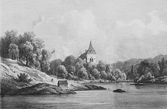 Charlottenburg, träsnitt i Nordiska tavlor, 1868.