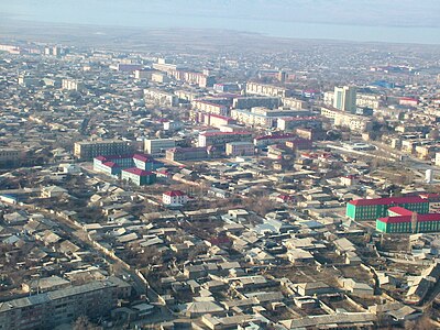 The aerial view of the city in 2006