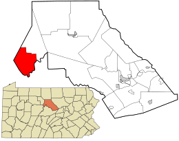 Location in Clinton County and the state of Pennsylvania.