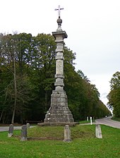 Croix du Carré, sur la D 928 dans la forêt de Dreux.