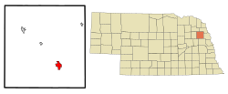 Location of West Point, Nebraska