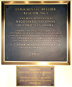 Plaques at the EBR-I site