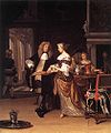 Pareja elegante, por Eglon van der Neer (1635-1703), que también fue pintor en la corte de Carlos II de España.