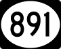Highway 891 marker