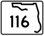 State Road 116 marker