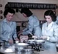 Home economists working in a General Mills test kitchen