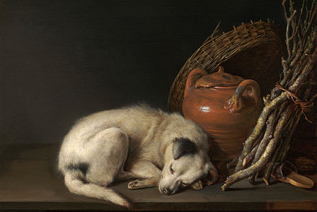 Gerrit Dou, Sleeping Dog, 1650