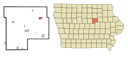 Location of Dike, Iowa