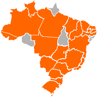 H1N1 Brazil Map by Community Outbreaks