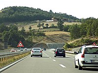 L'autoroute A2 (Section entre Ljig et Preljina).