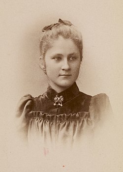 Hilda Flodin noin vuonna 1900.