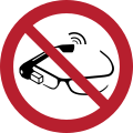P044 – Use of smart glasses prohibited