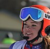 Jade Etherington in a ski helmet