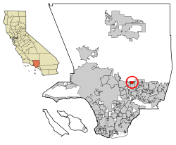 Location of Sierra Madre in Los Angeles County, California