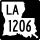Louisiana Highway 1206 marker