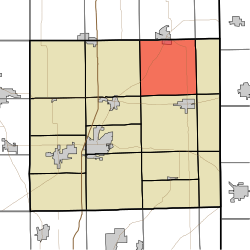 Location of Franklin Township in DeKalb County