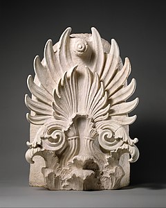 Ancient Greek fleuron as an anthemion (Greek word for flower), c. 350–325 BC, marble, Metropolitan Museum of Art, New York City