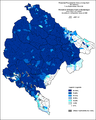 Православци у Црној Гори по насељима 2003. године