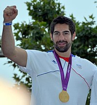 Nikola Karabatić firar OS-guldet 2012.