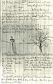 Sketch created in 1871 of original marker showing location of wooden monument erected at the location of the massacre