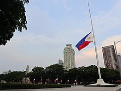 Rizal Park on half-mast