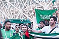 Image 11Saudi football fans cheering for their national football team at the FIFA World Cup (from Culture of Saudi Arabia)