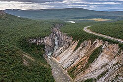 Silfar canyon in Porsanger, 2022 August