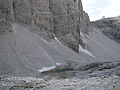 Il lago ghiacciato, sotto la forcella Giralba