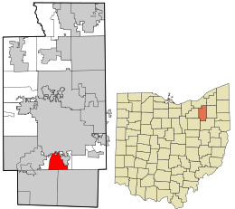 Location in Summit County and the state of Ohio.