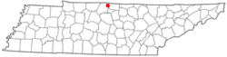 Location of Westmoreland, Tennessee