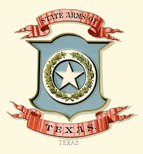 Coat of arms of Texas at Historical coats of arms of the U.S. states from 1876, by Henry Mitchell (restored by Godot13)
