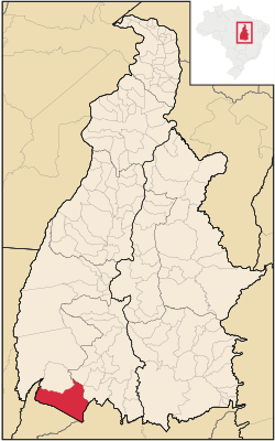 Location in Tocantins state