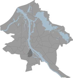 Location of Torņakalns in Riga