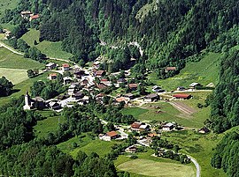 An aerial view of La Baume