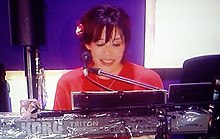 Yuko Hara at the keyboards onstage