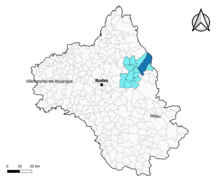 Saint-Geniez-d'Olt-et-d'Aubrac dans le canton de Lot et Palanges en 2020.