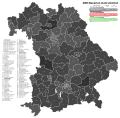 2003 Bavarian state election, Black is CSU, Red is SPD,