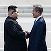 Leaders Kim Jong-un and Moon Jae-in