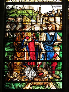 Archbishop Saint-Romain of Rouen slays the Gargoyle (Bay 28)